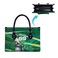 Personalized Saudi Arabia Football Leather Bag Green Falcon National Pride Mascot