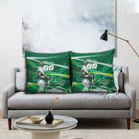 Personalized Saudi Arabia Football Pillow Cover Green Falcon National Pride Mascot