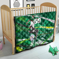 Personalized Saudi Arabia Football Quilt Green Falcon National Pride Mascot