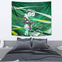 Personalized Saudi Arabia Football Tapestry Green Falcon National Pride Mascot