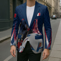 Personalized France Football Knight Blazer Medieval Knight Soccer Concept With Eiffel Tower