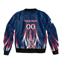 Personalized France Football Knight Bomber Jacket Medieval Knight Soccer Concept With Eiffel Tower