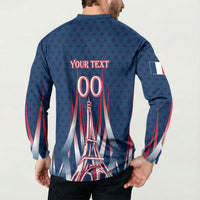 Personalized France Football Knight Button Sweatshirt Medieval Knight Soccer Concept With Eiffel Tower