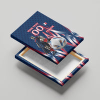 Personalized France Football Knight Canvas Wall Art Medieval Knight Soccer Concept With Eiffel Tower