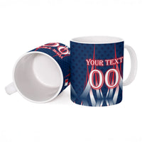 Personalized France Football Knight Ceramic Mug Medieval Knight Soccer Concept With Eiffel Tower