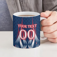 Personalized France Football Knight Ceramic Mug Medieval Knight Soccer Concept With Eiffel Tower