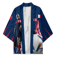 Personalized France Football Knight Kimono Medieval Knight Soccer Concept With Eiffel Tower