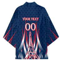 Personalized France Football Knight Kimono Medieval Knight Soccer Concept With Eiffel Tower