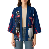 Personalized France Football Knight Kimono Medieval Knight Soccer Concept With Eiffel Tower