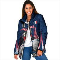 Personalized France Football Knight Padded Jacket Medieval Knight Soccer Concept With Eiffel Tower