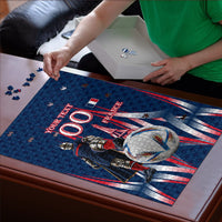 Personalized France Football Knight Puzzle Medieval Knight Soccer Concept With Eiffel Tower