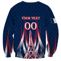 Personalized France Football Knight Sweatshirt Medieval Knight Soccer Concept With Eiffel Tower