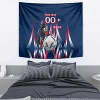Personalized France Football Knight Tapestry Medieval Knight Soccer Concept With Eiffel Tower