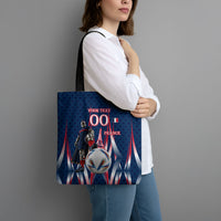 Personalized France Football Knight Tote Bag Medieval Knight Soccer Concept With Eiffel Tower