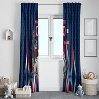Personalized France Football Knight Window Curtain Medieval Knight Soccer Concept With Eiffel Tower