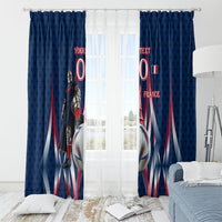 Personalized France Football Knight Window Curtain Medieval Knight Soccer Concept With Eiffel Tower