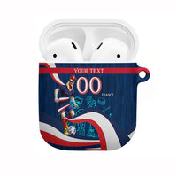 Personalized France Gallic Rooster Football AirPods Case Rooster Mascot French Culture Doodle