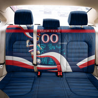 Personalized France Gallic Rooster Football Back Car Seat Cover Rooster Mascot French Culture Doodle
