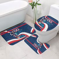 Personalized France Gallic Rooster Football Bathroom Set Rooster Mascot French Culture Doodle