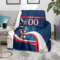 Personalized France Gallic Rooster Football Blanket Rooster Mascot French Culture Doodle