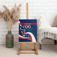 Personalized France Gallic Rooster Football Canvas Wall Art Rooster Mascot French Culture Doodle