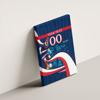 Personalized France Gallic Rooster Football Canvas Wall Art Rooster Mascot French Culture Doodle