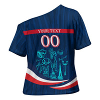 Personalized France Gallic Rooster Football Cross Shoulder Shirt Rooster Mascot French Culture Doodle