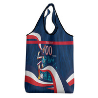 Personalized France Gallic Rooster Football Grocery Bag Rooster Mascot French Culture Doodle