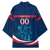 Personalized France Gallic Rooster Football Kimono Rooster Mascot French Culture Doodle