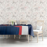 Personalized France Gallic Rooster Football Tablecloth Rooster Mascot French Culture Doodle