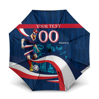 Personalized France Gallic Rooster Football Umbrella Rooster Mascot French Culture Doodle