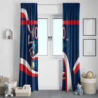 Personalized France Gallic Rooster Football Window Curtain Rooster Mascot French Culture Doodle