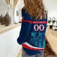 Personalized France Gallic Rooster Football Women Casual Shirt Rooster Mascot French Culture Doodle