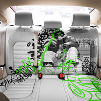 Street Style Graffiti Back Car Seat Cover with Smoking Monkey and Neon Green - Wonder Print Shop