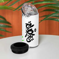 Street Style Graffiti 4 in 1 Can Cooler Tumbler with Smoking Monkey and Neon Green - Wonder Print Shop