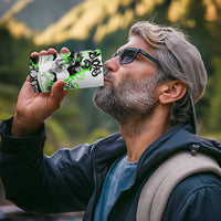 Street Style Graffiti 4 in 1 Can Cooler Tumbler with Smoking Monkey and Neon Green - Wonder Print Shop