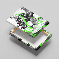 Street Style Graffiti Canvas Wall Art with Smoking Monkey and Neon Green - Wonder Print Shop