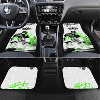 Street Style Graffiti Car Mats with Smoking Monkey and Neon Green - Wonder Print Shop