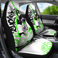Street Style Graffiti Car Seat Cover with Smoking Monkey and Neon Green - Wonder Print Shop