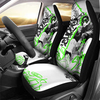 Street Style Graffiti Car Seat Cover with Smoking Monkey and Neon Green - Wonder Print Shop