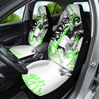 Street Style Graffiti Car Seat Cover with Smoking Monkey and Neon Green - Wonder Print Shop