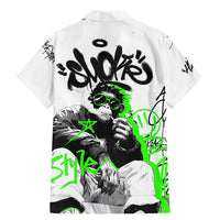 Street Style Graffiti Family Matching Mermaid Dress and Hawaiian Shirt with Smoking Monkey and Neon Green - Wonder Print Shop