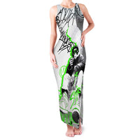 Street Style Graffiti Family Matching Tank Maxi Dress and Hawaiian Shirt with Smoking Monkey and Neon Green - Wonder Print Shop