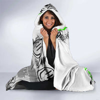 Street Style Graffiti Hooded Blanket with Smoking Monkey and Neon Green - Wonder Print Shop