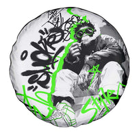 Street Style Graffiti Spare Tire Cover with Smoking Monkey and Neon Green - Wonder Print Shop