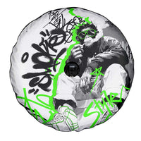 Street Style Graffiti Spare Tire Cover with Smoking Monkey and Neon Green - Wonder Print Shop