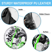 Street Style Graffiti Spare Tire Cover with Smoking Monkey and Neon Green - Wonder Print Shop