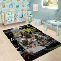 Boombox Breakdancer Area Rug with Grafiti Art and Grunge Street Hip Hop Style - Wonder Print Shop