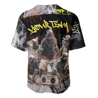 Boombox Breakdancer Baseball Jersey with Grafiti Art and Grunge Street Hip Hop Style - Wonder Print Shop