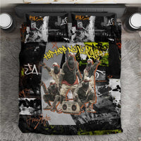 Boombox Breakdancer Bedding Set with Grafiti Art and Grunge Street Hip Hop Style - Wonder Print Shop